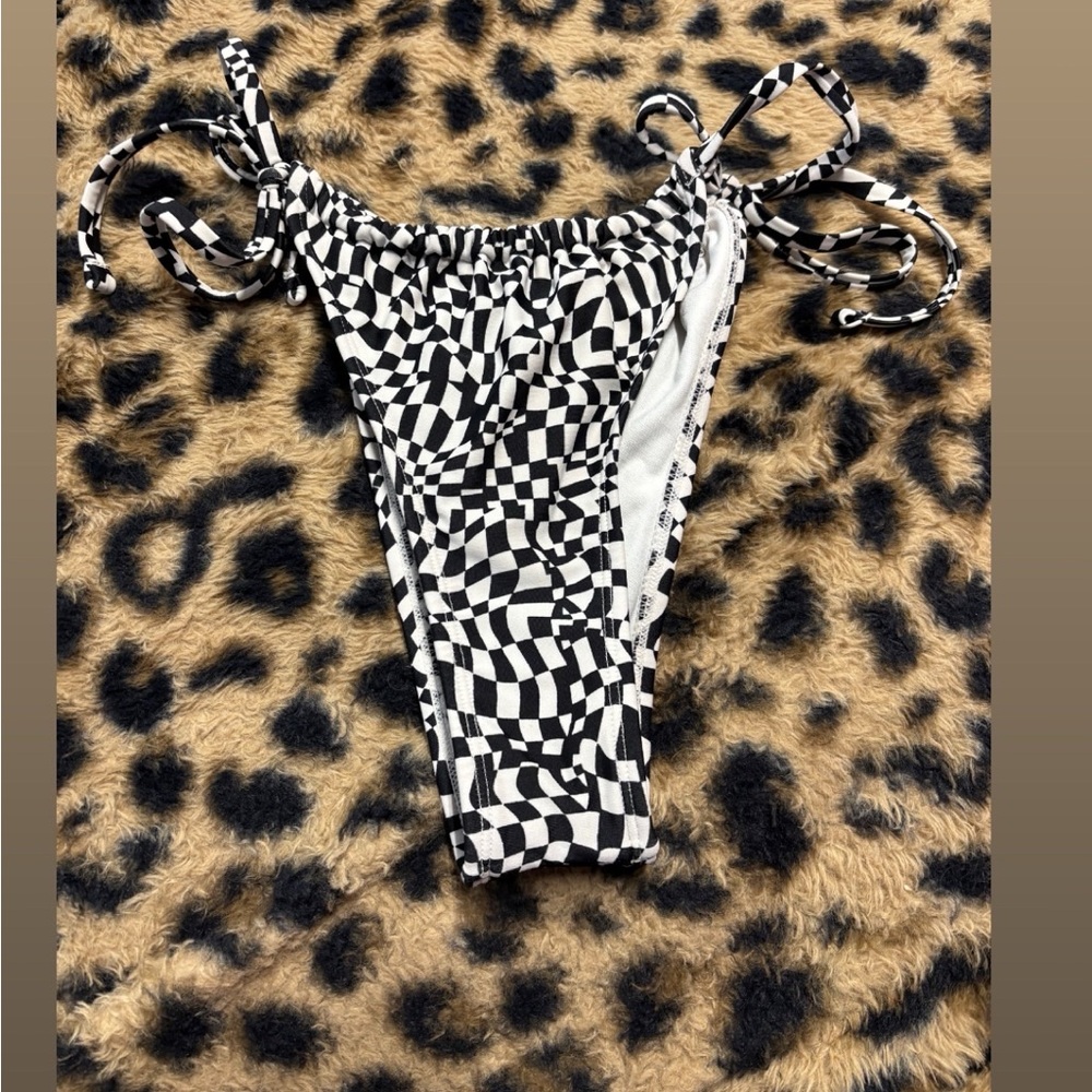 Black and White Checkered Bikini Bottom